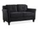 Front Zoom. Lifestyle Solutions - Hartford Loveseat Upholstered Microfiber Curved Arms - Black.