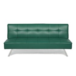 Serta - Corey Multi-Functional Sofa Lounger Sleeper by Serta® Dream Convertibles in Faux Leather - Green - Front_Zoom