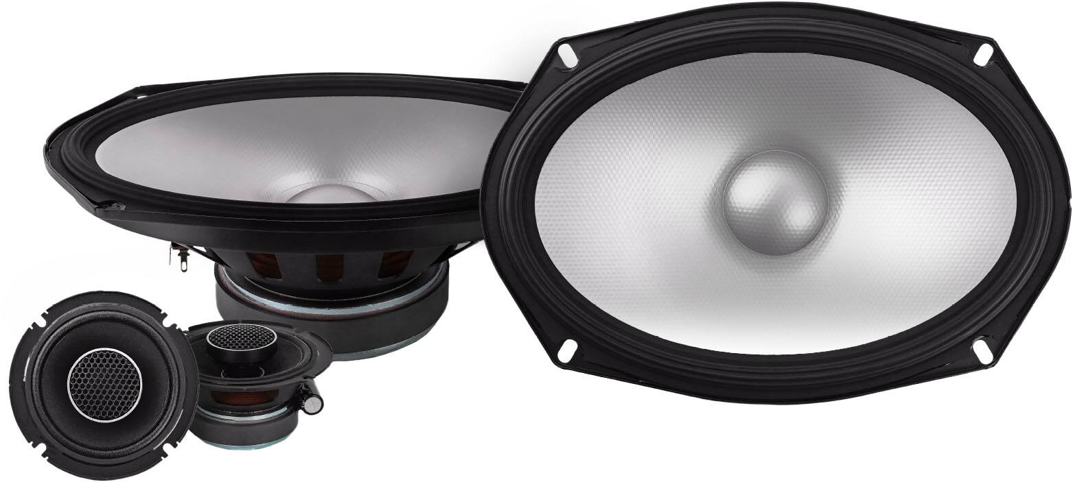 Front. Alpine - S-Series 6 x 9" Hi-Resolution Component Car Speakers with Glass Fiber Reinforced Cone (Pair) - Black.