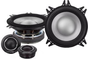 Alpine - S-Series 4" Hi-Resolution Component Car Speakers with Glass Fiber Reinforced Cone (Pair) - Black - Front_Zoom