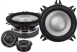 Alpine - S-Series 4" Hi-Resolution Component Car Speakers with Glass Fiber Reinforced Cone (Pair) - Black