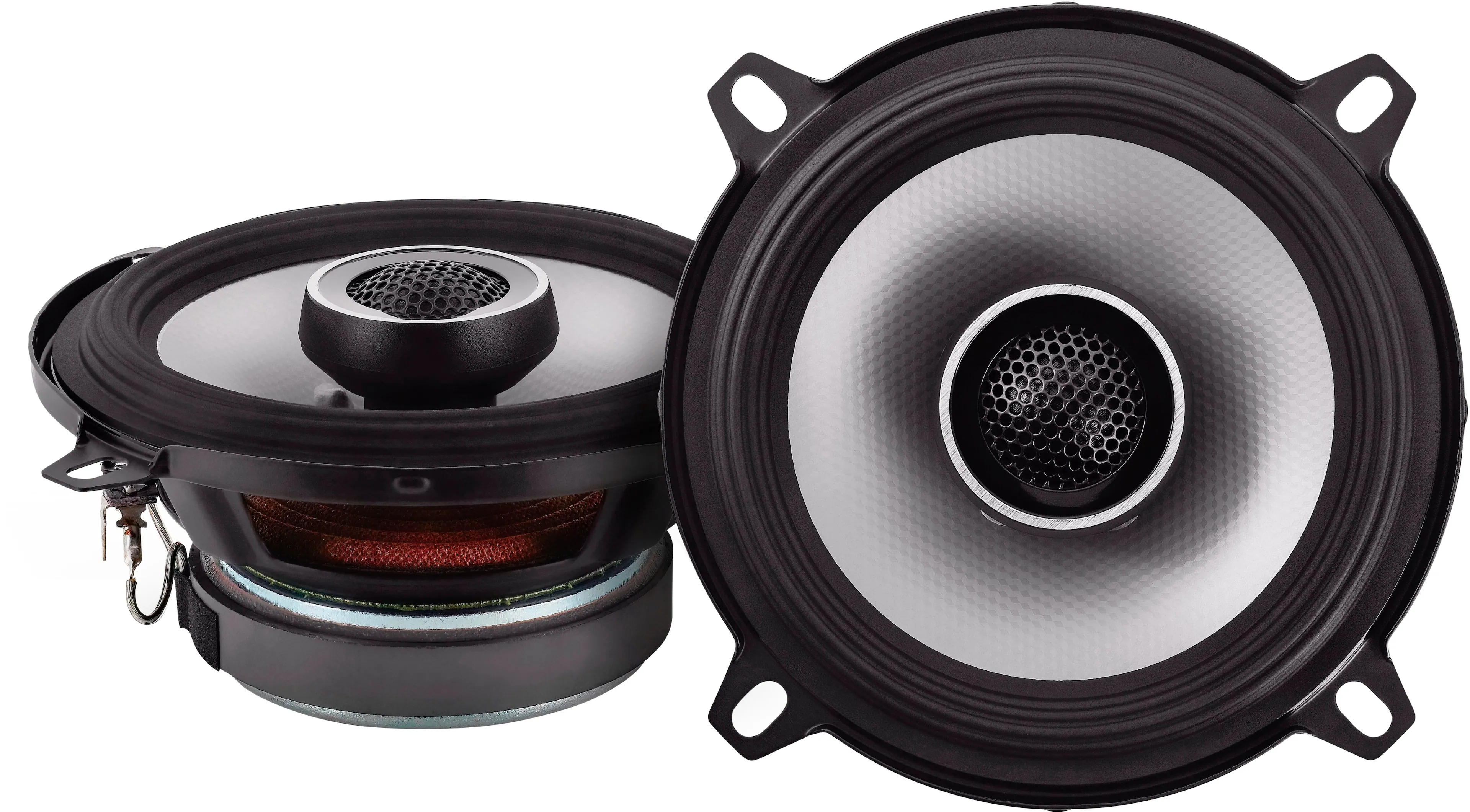 Front. Alpine - S-Series 5" Hi-Resolution Coaxial Car Speakers with Glass Fiber Reinforced Cone (Pair) - Black.