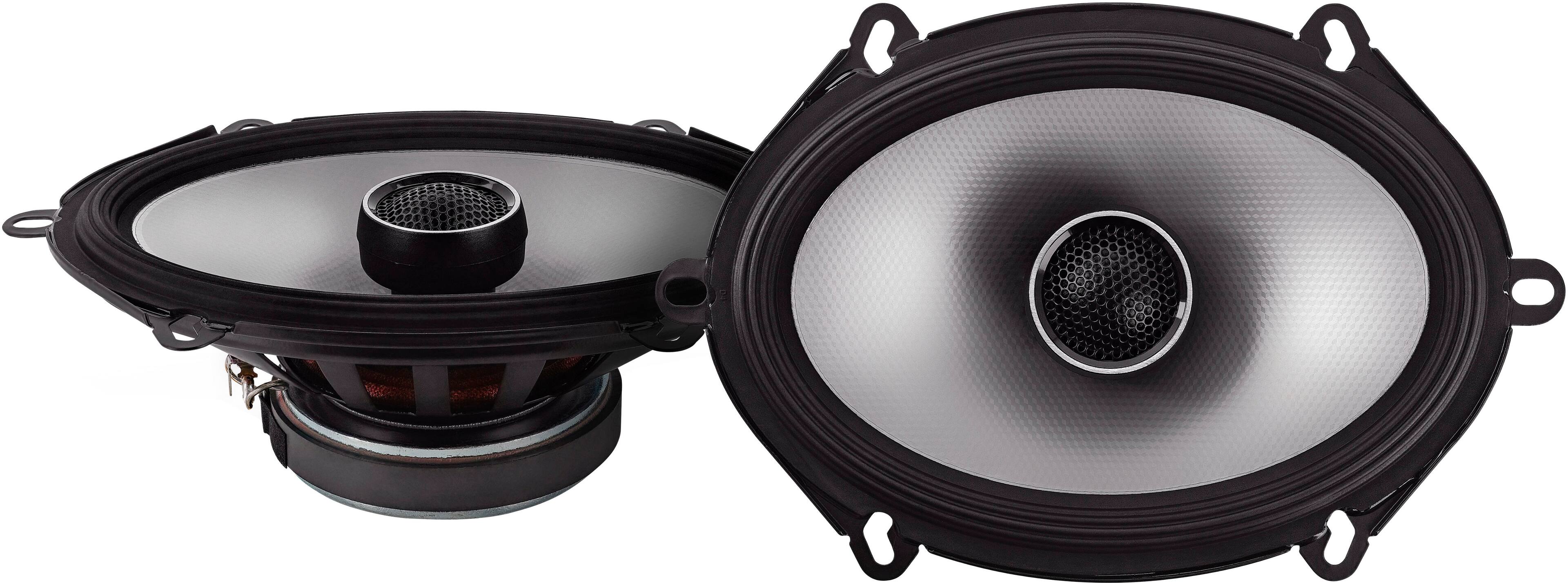 Front. Alpine - S-Series 6 x 8" Hi-Resolution Coaxial Car Speakers with Glass Fiber Reinforced Cone (Pair) - Black.
