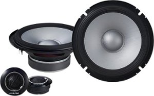Alpine - S-Series 6.5" Hi-Resolution Component Car Speakers with Glass Fiber Reinforced Cone (Pair) - Black - Front_Zoom