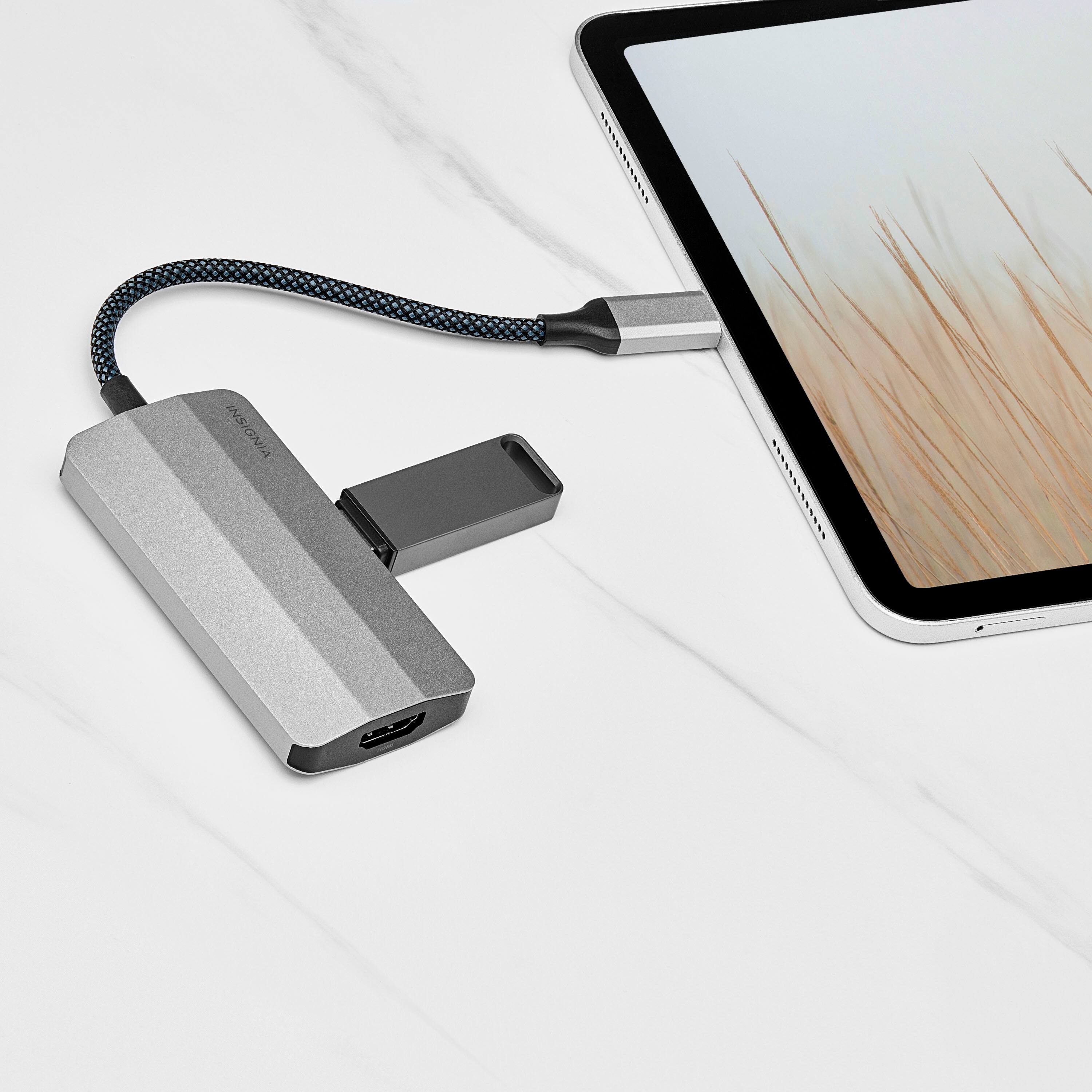 Alt View 18. Insignia™ - 4-Port USB-C Hub - Gray.