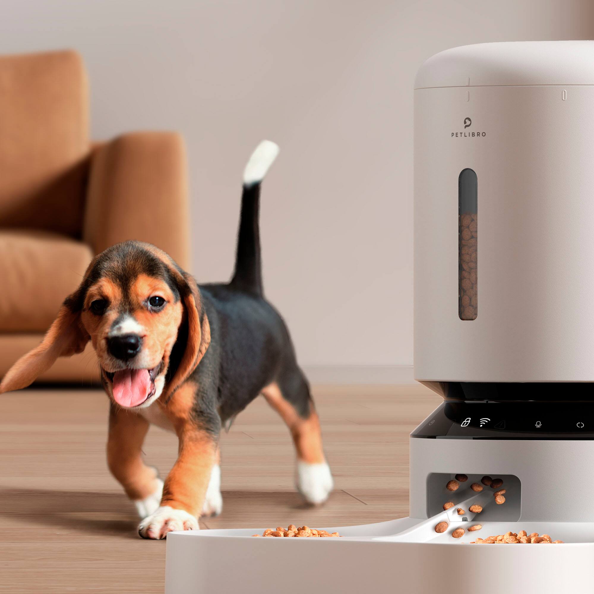 Alt View 14. PETLIBRO - Granary WiFi Stainless Steel Dual Food Tray 5L Automatic Dog and Cat Feeder with Voice Recorder - White.