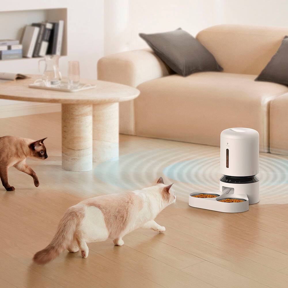 Alt View 16. PETLIBRO - Granary WiFi Stainless Steel Dual Food Tray 5L Automatic Dog and Cat Feeder with Voice Recorder - White.