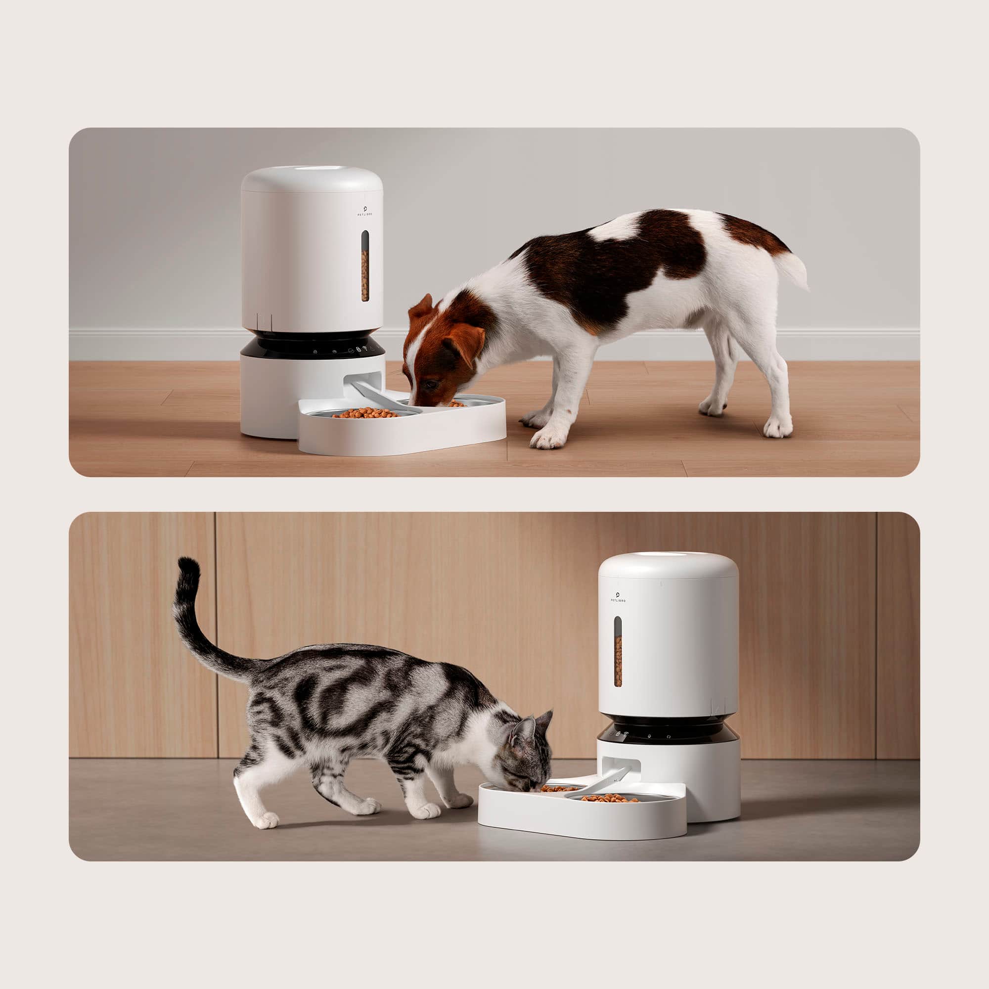 Alt View 15. PETLIBRO - Granary WiFi Stainless Steel Dual Food Tray 5L Automatic Dog and Cat Feeder with Voice Recorder - White.