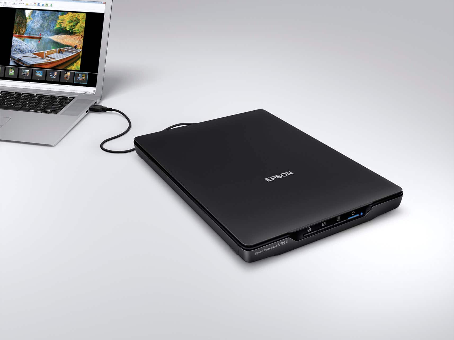 Alt View 17. Epson - Perfection V39 II Color Photo and Document Flatbed Scanner.