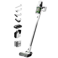 Greenworks - 24 Volt Stick Vacuum with 4ah Battery, Attachments, & Charger - White - Front_Zoom