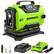 Front. Greenworks - 24 Volt Battery Powered 160-PSI Inflator with 2.0 Ah USB-C Battery & Charger - Green.