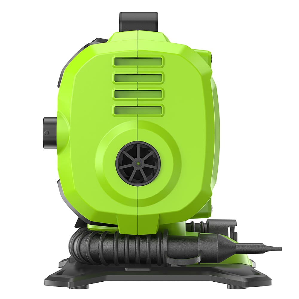 Alt View 1. Greenworks - 24 Volt Battery Powered 160-PSI Inflator with 2.0 Ah USB-C Battery & Charger - Green.