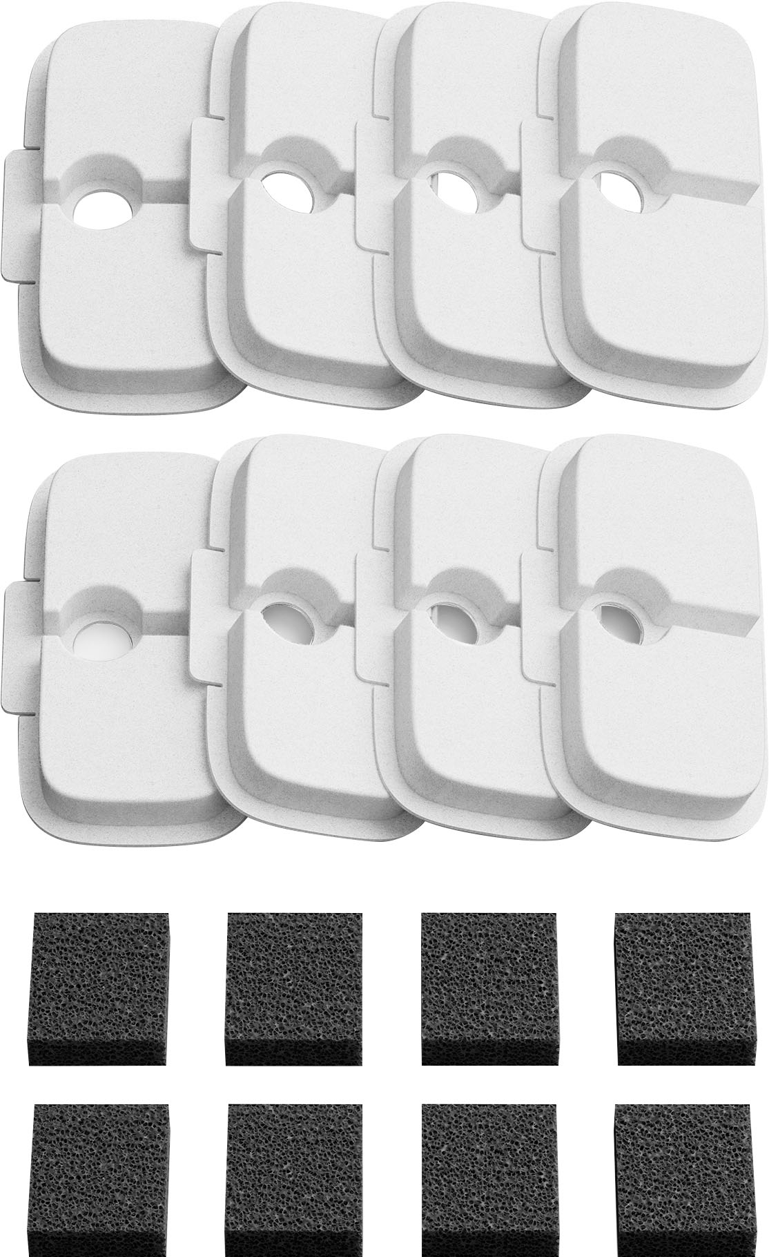 Angle View: PetLibro - Dockstream Pet Water Fountain Replacement Filter (8 pack) - White