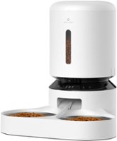 PETLIBRO - Granary WiFi Stanless Steel Dual Food Tray 5L Automatic Dog and Cat Feeder with Camera Monitoring - White - Front_Zoom