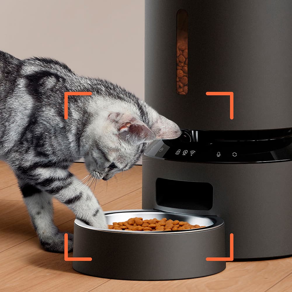 Alt View 38. PETLIBRO - Granary WiFi Stainless Steel 5L Automatic Dog and Cat Feeder with Camera Monitoring - Black.