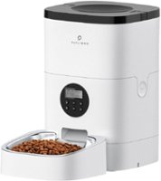 PETLIBRO - Stainless Steel 4L Automatic Dog and Cat Feeder with Voice Recorder - White - Front_Zoom