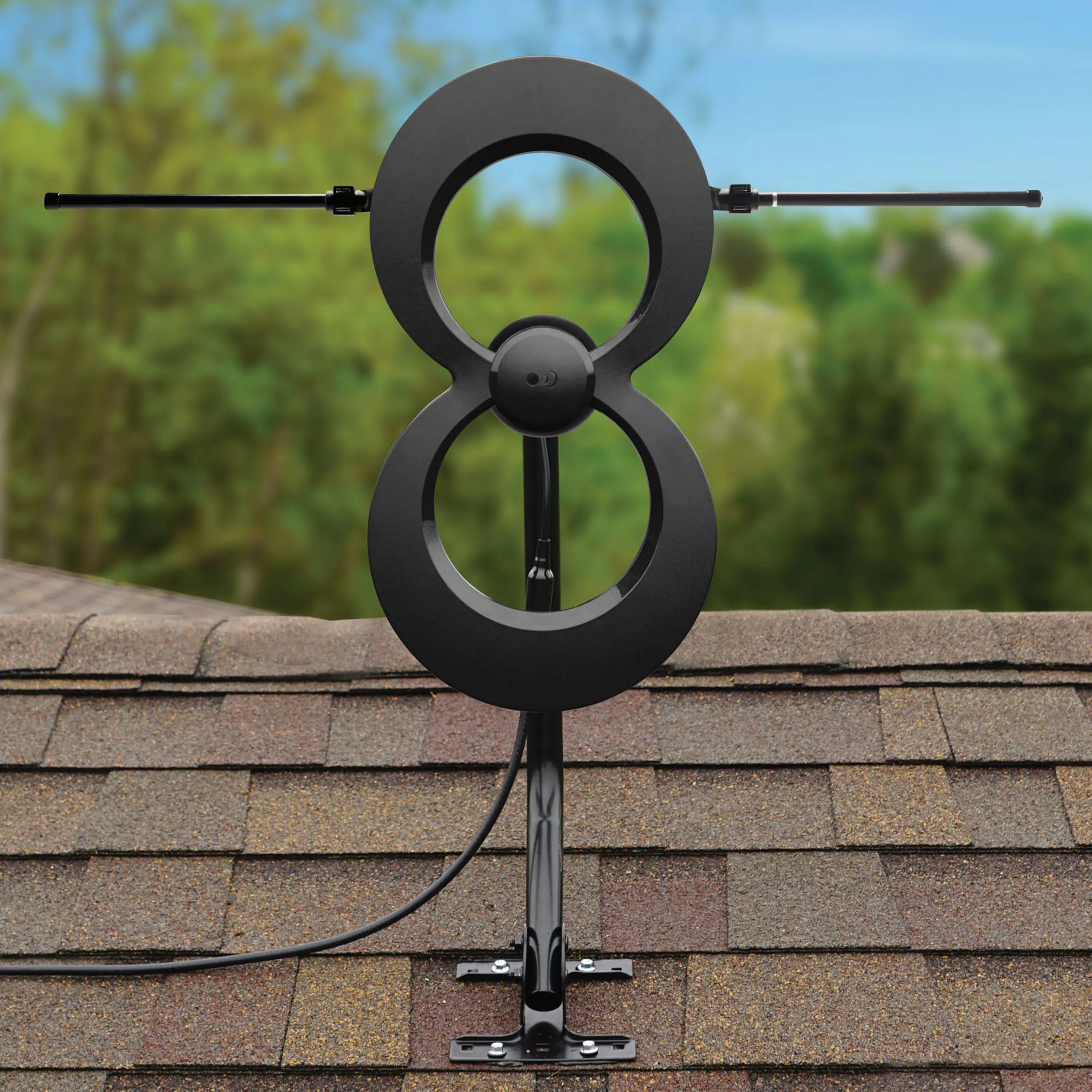 Alt View 12. Antennas Direct - ClearStream MAX-XR Indoor/Outdoor HDTV Antenna 60-Mile Range - Black.