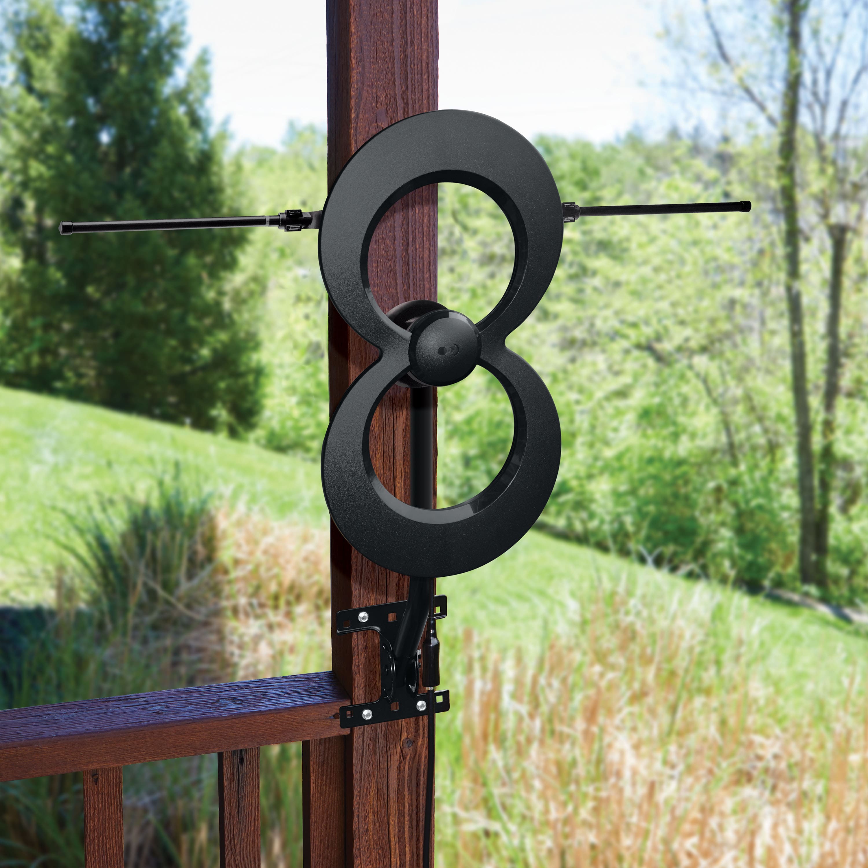 Alt View 13. Antennas Direct - ClearStream MAX-XR Indoor/Outdoor HDTV Antenna 60-Mile Range - Black.