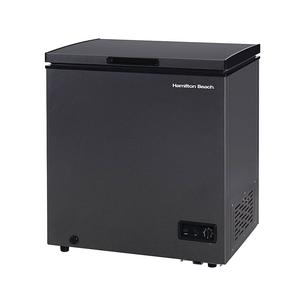 Left. Hamilton Beach - 5.0 Cu Ft Chest Freezer with Unique Granite Finish - Black.