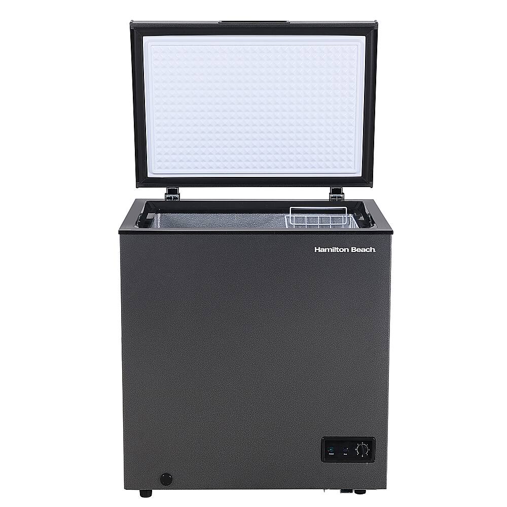 Alt View 1. Hamilton Beach - 5.0 Cu Ft Chest Freezer with Unique Granite Finish - Black.