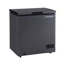 Hamilton Beach - 5.0 Cu Ft Chest Freezer with Unique Granite Finish - Black