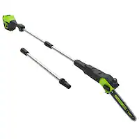 Greenworks - 80 Volt 10-Inch Cordless Brushless Electric Pole Saw with 14.5 foot reach (Tool Only) - Green - Front_Zoom