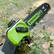 Alt View 16. Greenworks - 80 Volt 10-Inch Cordless Brushless Electric Pole Saw with 14.5 foot reach (Tool Only) - Green.