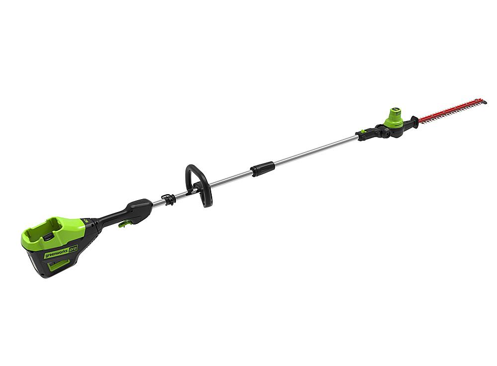 Alt View 11. Greenworks - 80V 20” Brushless Pole Hedge Trimmer with 2.0 Ah Battery and Charger - Green.