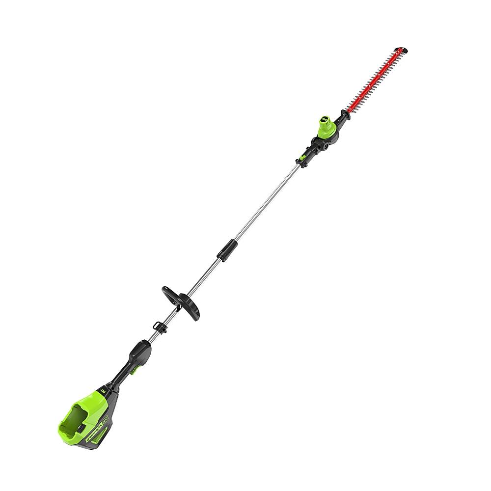 Alt View 12. Greenworks - 80V 20” Brushless Pole Hedge Trimmer with 2.0 Ah Battery and Charger - Green.