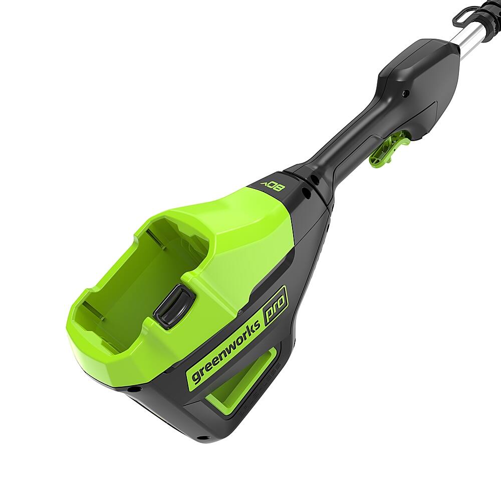Alt View 14. Greenworks - 80V 20” Brushless Pole Hedge Trimmer with 2.0 Ah Battery and Charger - Green.