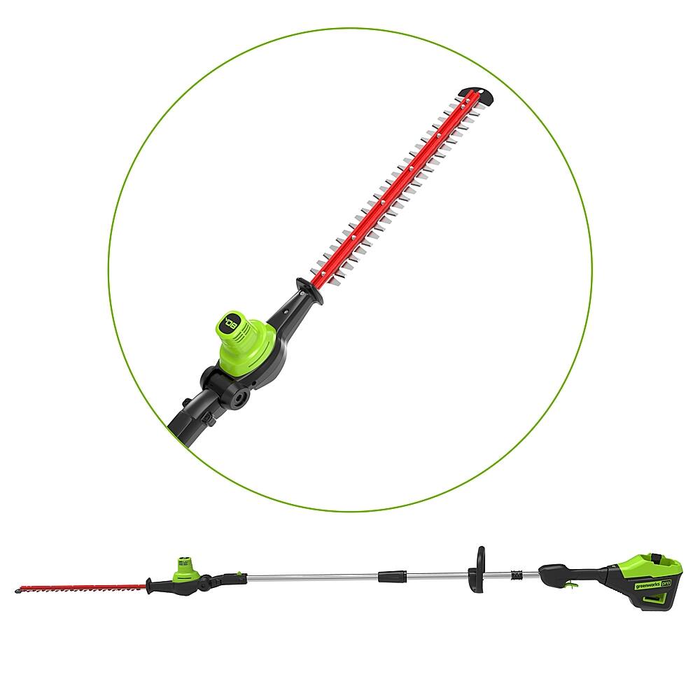 Alt View 19. Greenworks - 80V 20” Brushless Pole Hedge Trimmer with 2.0 Ah Battery and Charger - Green.