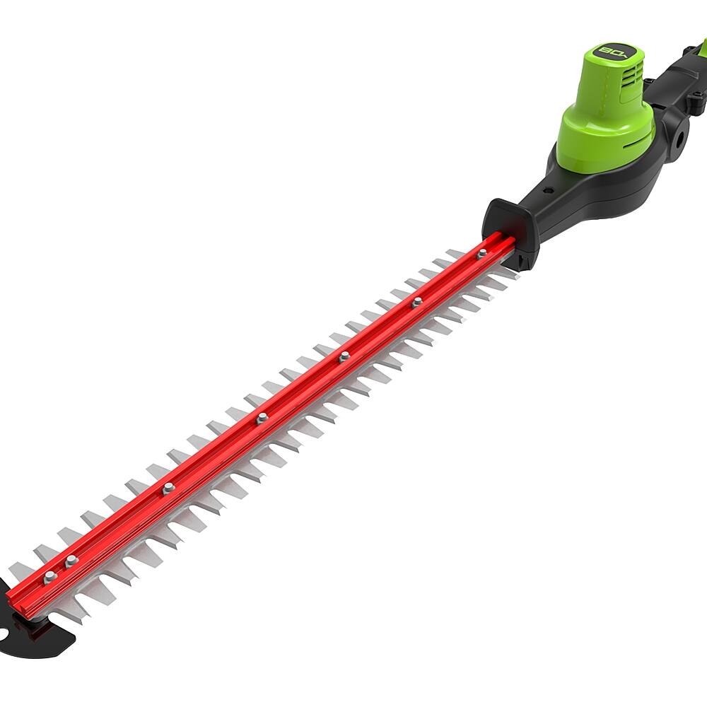 Alt View 21. Greenworks - 80V 20” Brushless Pole Hedge Trimmer with 2.0 Ah Battery and Charger - Green.