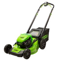 Greenworks - 80 Volt 21” Cordless Self-Propelled Lawn Mower (Battery & Charger Not Included) - Green - Front_Zoom