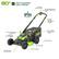 Angle. Greenworks - 80 Volt 25" Dual Blade Cordless Self-Propelled Lawn Mower (Battery & Charger Not Included) - Green.