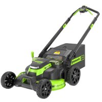 Greenworks - 80 Volt 25" Dual Blade Cordless Self-Propelled Lawn Mower (Battery & Charger Not Included) - Green - Front_Zoom