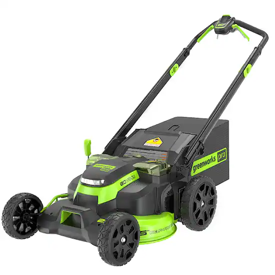 Greenworks 80 Volt 25 Dual Blade Cordless Self Propelled Lawn Mower Battery Charger Not Included Green 2515102 Best Buy