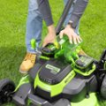 Alt View 12. Greenworks - 80 Volt 25" Dual Blade Cordless Self-Propelled Lawn Mower (Battery & Charger Not Included) - Green.