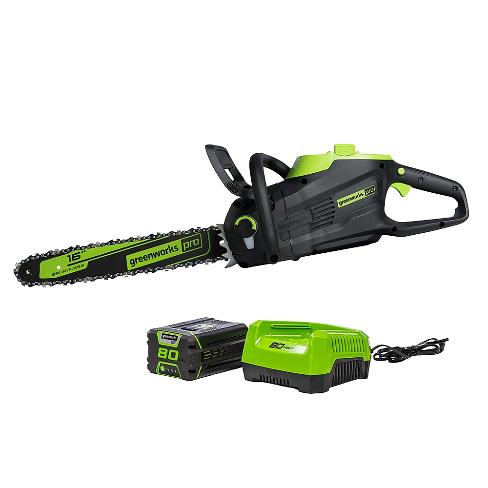 2023 Greenworks 60V 20 Cordless Battery Chainsaw w/ 8.0 Ah