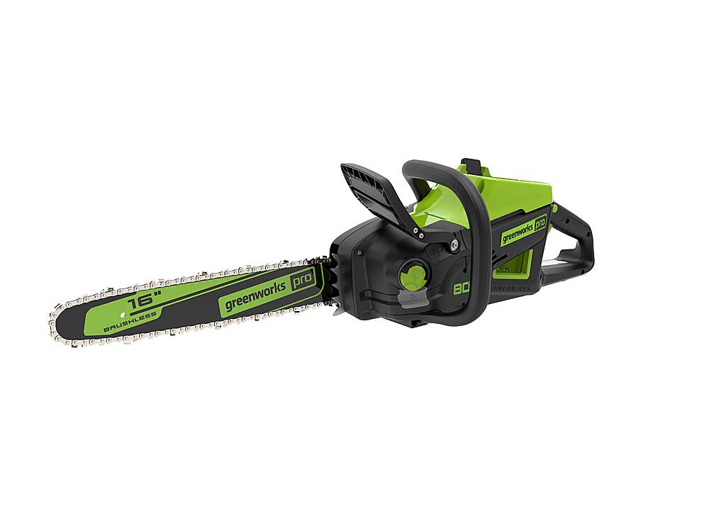 Greenworks 80 Volt 16” 2kW Chainsaw with 4.0 Ah Battery and Charger ...