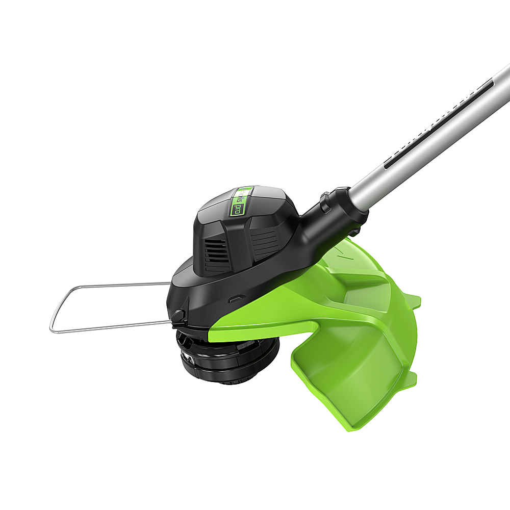 Left. Greenworks - 80V 13” TORQDRIVE String Trimmer with 2.0 Ah Battery and Charger - Black/Green.