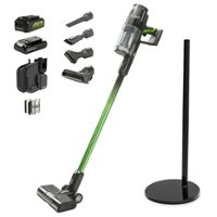 Greenworks - 24 Volt Stick Vacuum with 4ah Battery, Attachments, & Charger - Green - Front_Zoom