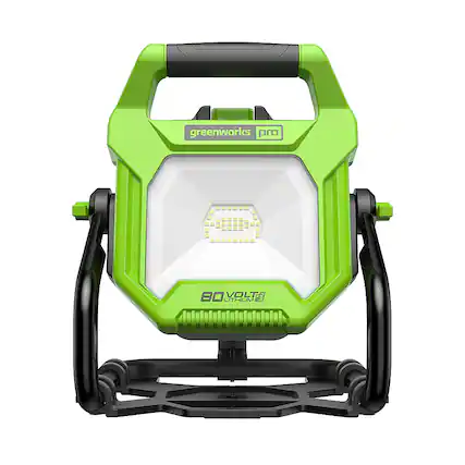 Front. Greenworks - 80 Volt AC/DC 2,500 LED Lumen Work Light (Battery & Charger Not Included) - Green.