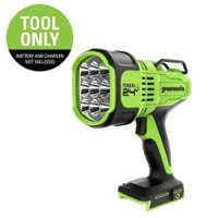Greenworks - 24 Volt Cordless Battery Spot Light (Battery & Charger Not Included) - Green - Front_Zoom