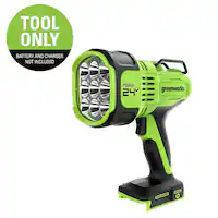 Greenworks - 24 Volt Cordless Battery Spot Light (Battery & Charger Not Included) - Green - Front_Zoom