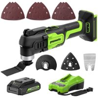 Greenworks - Multi Tool w. 2AH battery, 2A charger - Green - Front_Zoom