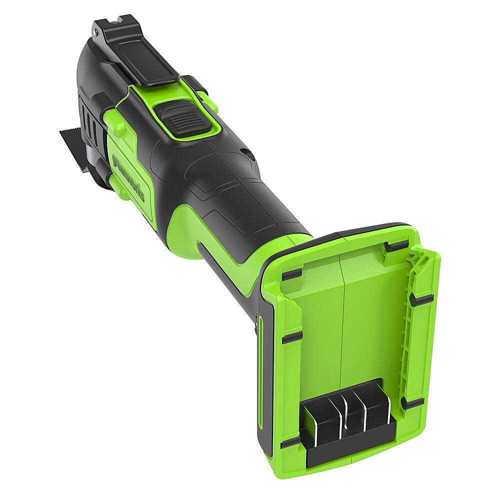 Left. Greenworks - Multi Tool w. 2AH battery, 2A charger - Green.