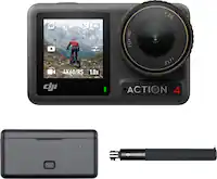 DJI - Osmo Action 4 4K Action Camera Adventure Bundle - Gray - Angle_Zoom