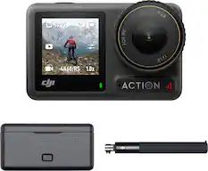 Angle. DJI - Osmo Action 4 4K Action Camera Adventure Bundle - Gray.