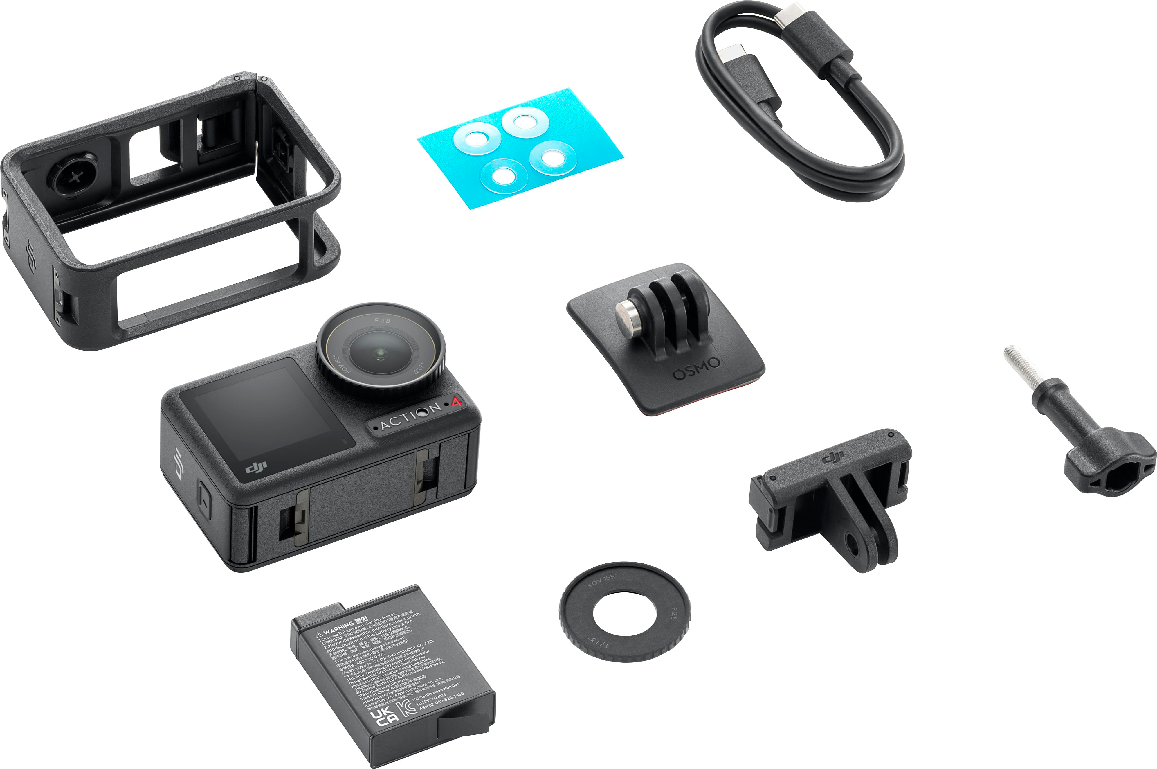 DJI Osmo Action 3 Action Camera - Standard Combo with 64GB Accessory Bundle  
