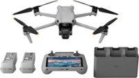 DJI - Air 3 Fly More Combo Drone and RC 2 Remote Control with Built-in Screen - Gray - Front_Zoom